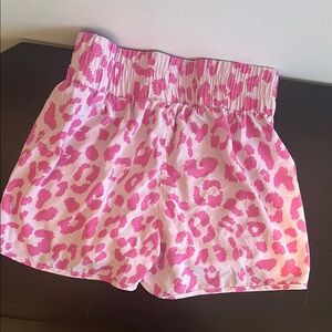 Pink Leopard Print Shorts